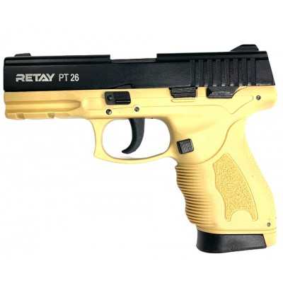 пистолет Retay PT26 Full-auto (Taurus) 9mm P.A.K, желтый