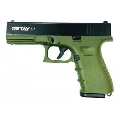 Пистолет охолощенный Retay Glok 17 Зеленый, кал. 9mm. P.A.K