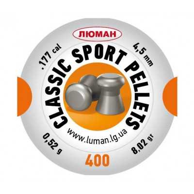 Пули «Люман» Classic Sport pellets 4,5 мм, 0,52 г (400 штук)