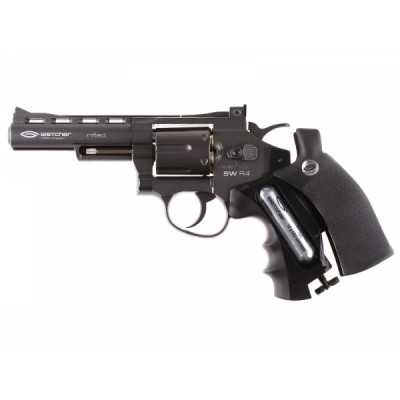 Револьвер пневматический Gletcher SW R4+подарок 2 шт Баллончики+250 шт пулки