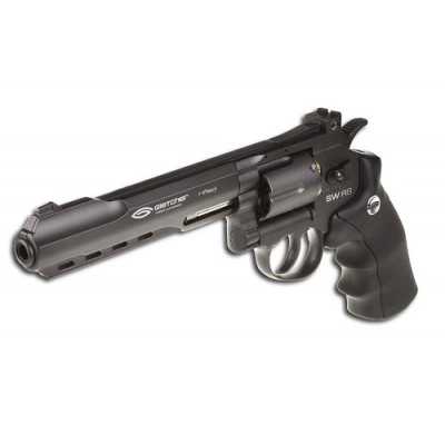 Револьвер пневматический Gletcher SW R6+подарок 2 шт Баллончики+250 шт пулки