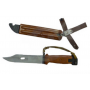 Штык-ножа АК НС-001 для АК74 коричневые ножны и рукоятка,без пропила без кольца