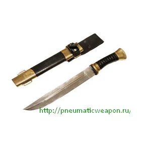 Нож Пластунский с кожаными ножнами (Р53)