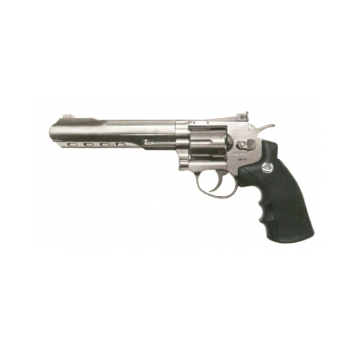 Револьвер пневматический Gletcher SW R6 Silver+подарок 2 шт Баллончики+250 шт пулки