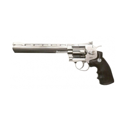 Пневматический револьвер Gletcher SW R8 Silver 4,5 мм+подарок 2 шт Баллончики+250 шт пулки