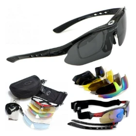 Очки стрелковые eyewear армейские (OKEY, США) с 5-мя сменными линзами и c чехлом черным