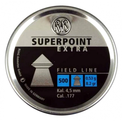 Пули RWS SUPERPOINT EXTRA 4.5 мм, 0,53 г, 500 шт острые