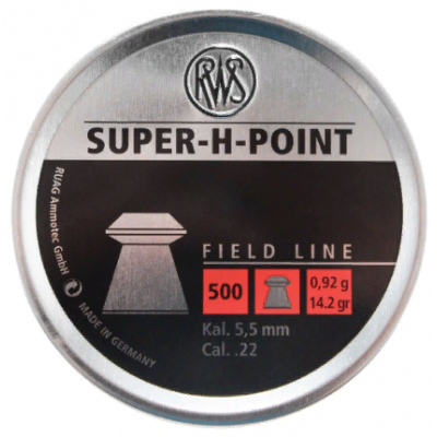 Пули RWS SUPER-H-POINT 5.5 мм, 0,92гр., 500 шт острые