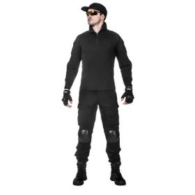 Тактический костюм Gen 2 Combat Suit black TACTICA 7.62 со съемной защитой локтей и коленей