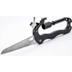 Нож-карабин, черный от Noname