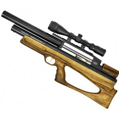 Пневматическая PCP винтовка Дубрава Лесник 450 мм BullPup (электрическая, 6.35 мм, орех)