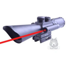 Прицел Accurate M8 JGBGM8 3.5-10x40 With Red Laser Light RiflescopeЛЦУ с с подсв.планка Picatinny