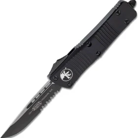 Автоматический фронтальный выкидной нож Troodon Combo 2-Tone Tactical Black 790 мм