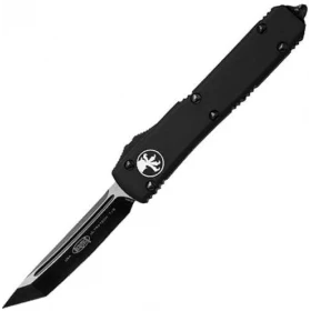 Автоматический фронтальный выкидной нож Microtech Ultratech Distressed Black 870мм