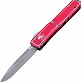 Автоматический фронтальный выкидной нож Microtech Ultratech Distressed Red 870мм