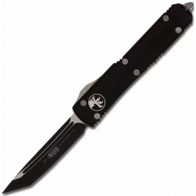 Автоматический фронтальный выкидной нож Microtech Ultratech Tanto Tactical Black C204P 870мм
