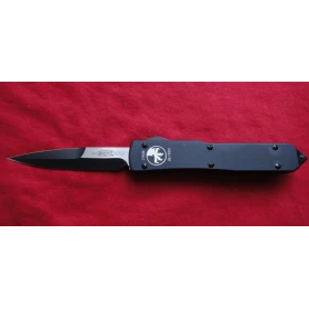 Автоматический фронтальный выкидной нож Microtech Ultratech S/E Standard Drop Point Black Blade 870мм