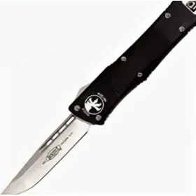 Автоматический фронтальный выкидной нож Microtech Troodon Satin C204P Black 790мм