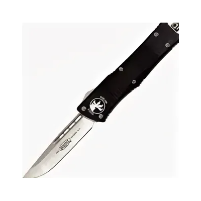 Автоматический фронтальный выкидной нож Microtech Troodon Satin C204P Black 790мм