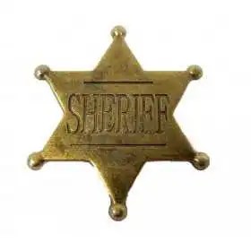 Значок звезда Шерифа шестиконечная, 4,5 см (DE-106)