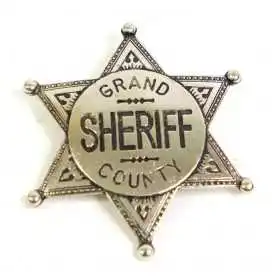 Значок окружного шерифа (шестиконечная звезда) никель (DE-113-NQ)