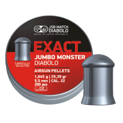 Пули JSB Exact Jumbo Monster Redisigned 1.645гр. 5,52мм 200 шт