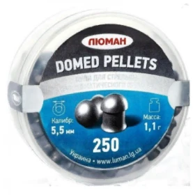 Пули Люман Domed pellets 5,5мм, 1,1г. по 250 шт